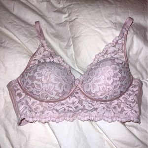 Floral pink bra